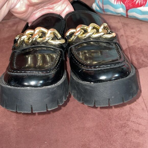 Guess platform loafers with chunky gold chain size 8 1/2 - Picture 3 of 6